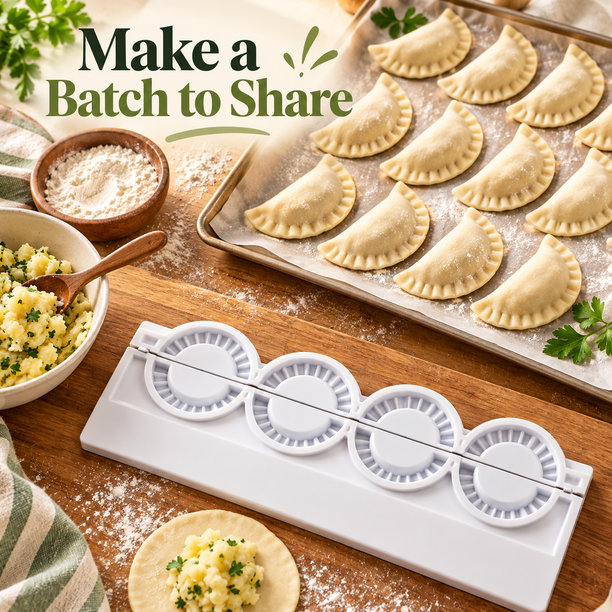 PIEROGIES Dumpling Maker – Kitchen Dumpling Mold &amp; Water Dumpling Press