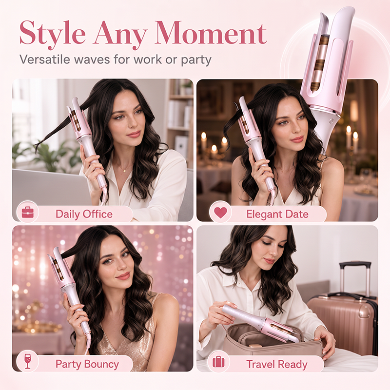 otating Auto Hair Curling Wand
