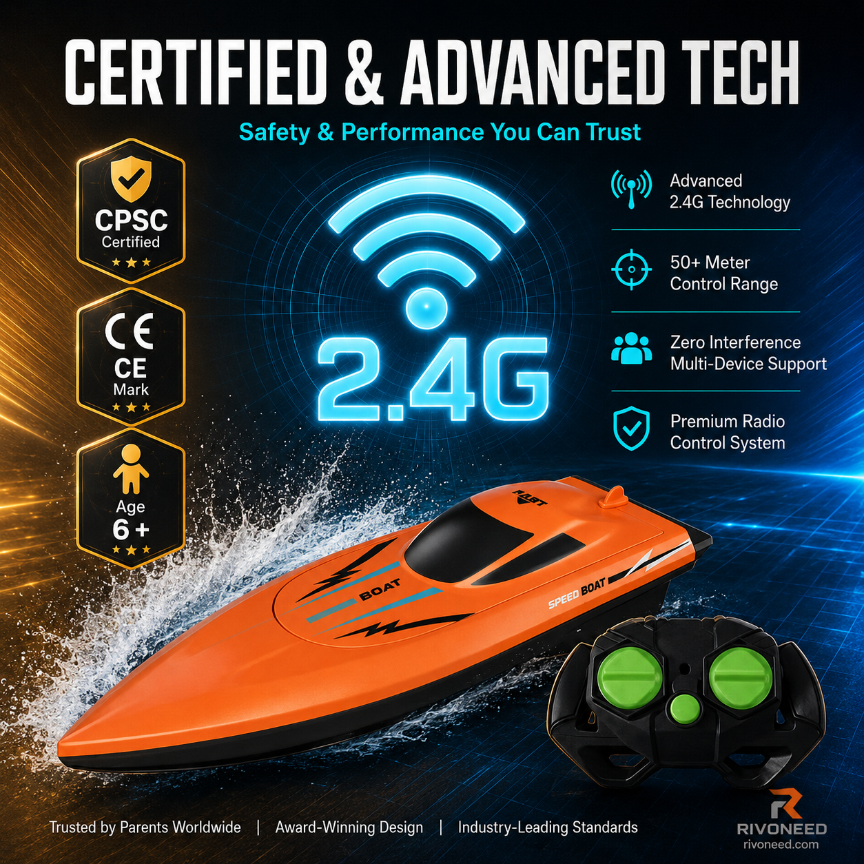 🔥 HALF PRICE! 🚤 Feel the Speed on the Water – Dual-Motor RC Boat with Extreme Performance ⚡🌊