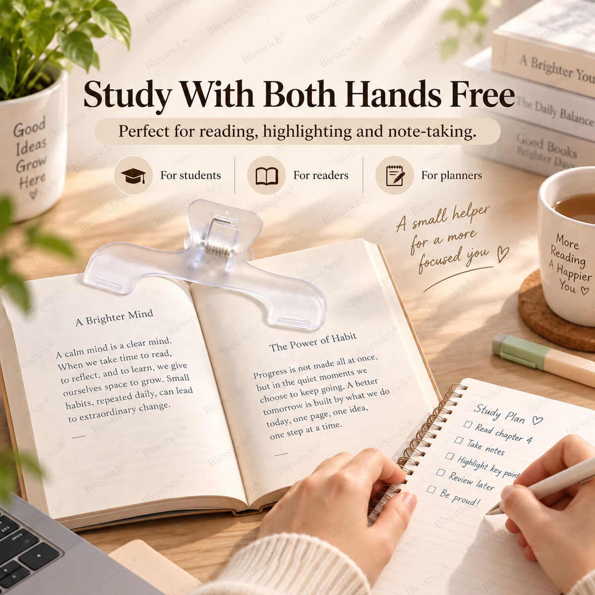 Curved Book Page Holder