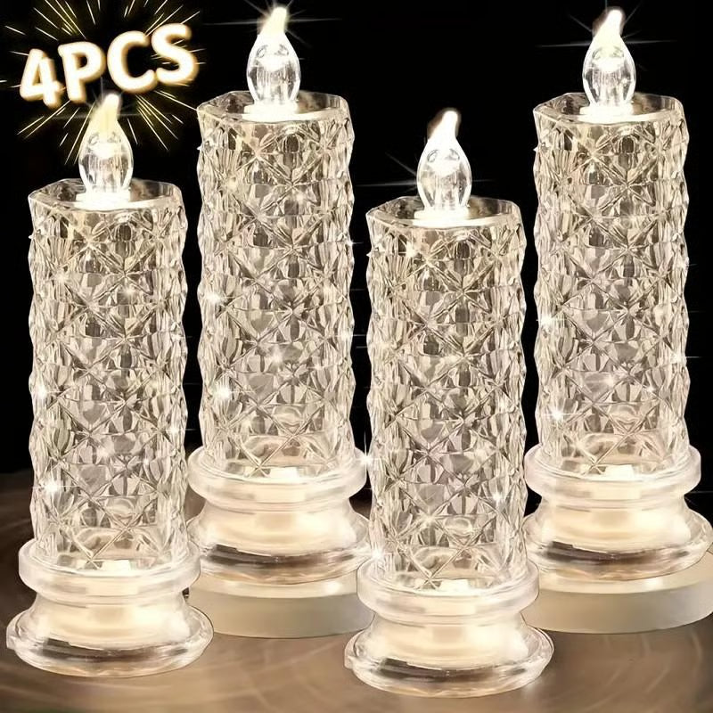 🔥Last Day 50% OFF🎁Set of 4 LED Crystal Candle Lights