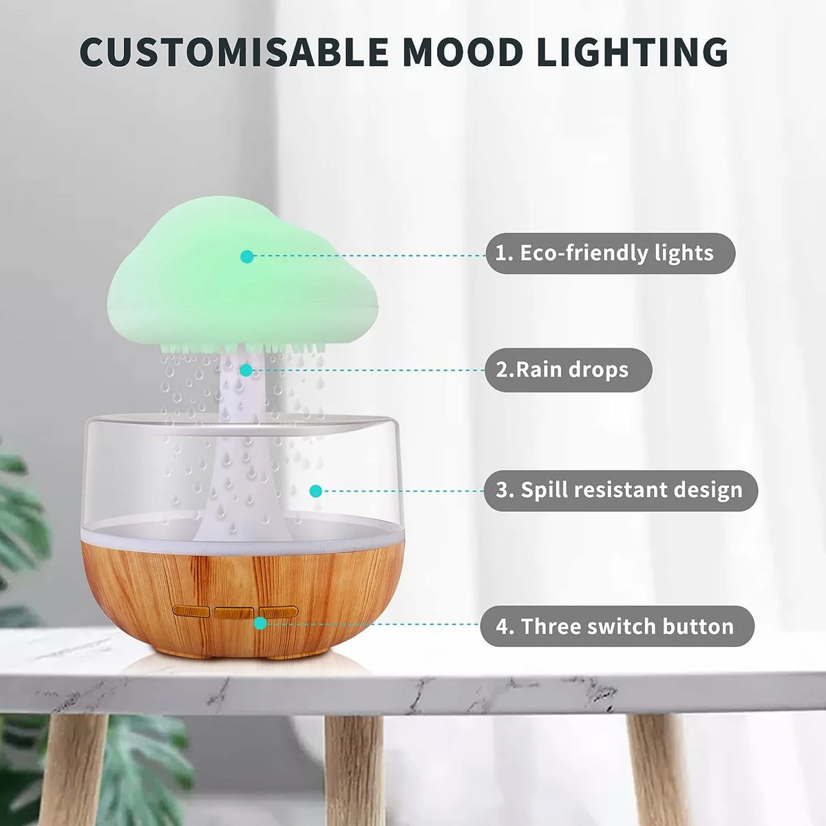 Valentine's Day Sale - Cloud Raindrop Humidifier