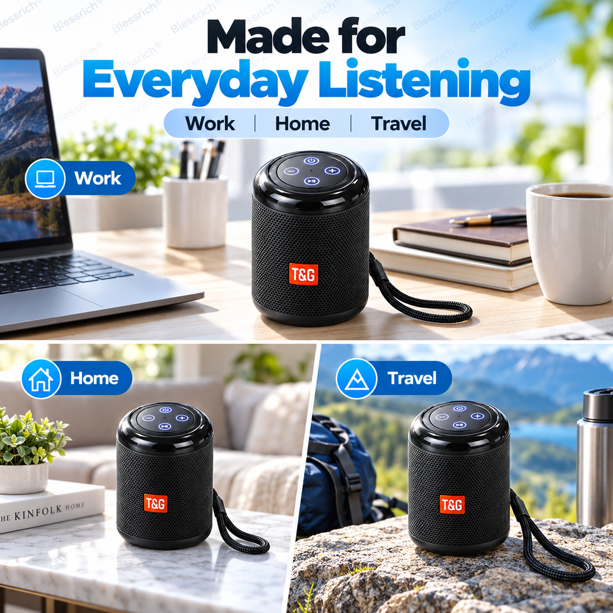 🥳2026 HOT SALE 🔥 50% OFF!Portable Bluetooth Speaker – Bluetooth 5.3, 5W clear sound, TF card + USB playback, hands-free calls. Compact, lightweight & easy to carry. Big sound anywhere! 🎶🔊