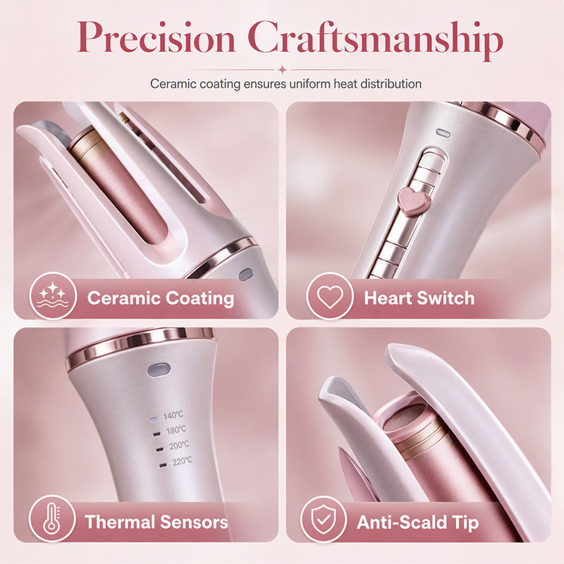 otating Auto Hair Curling Wand