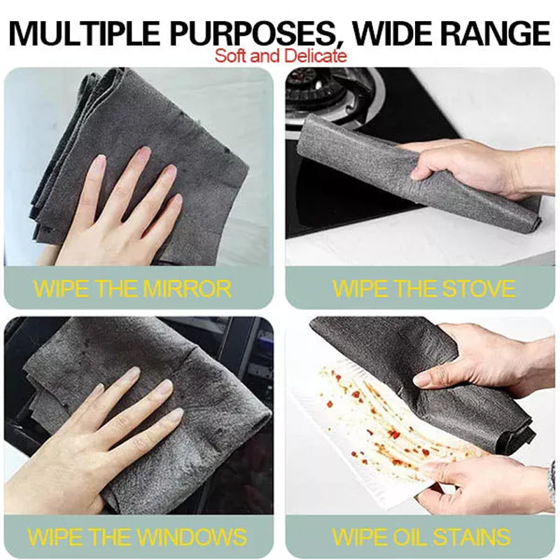 🥳2027 HOT SALE🥳Thickened Magic Cleaning Cloth – no lint, no streaks, no chemicals. Just wet, wipe & reuse. Lasts for years! ✨✅