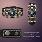💥Last-day sale – 57% off ☪️Glow-in-the-dark leather zodiac sign bracelet for men and women (6.9/8.1 inches)♑️