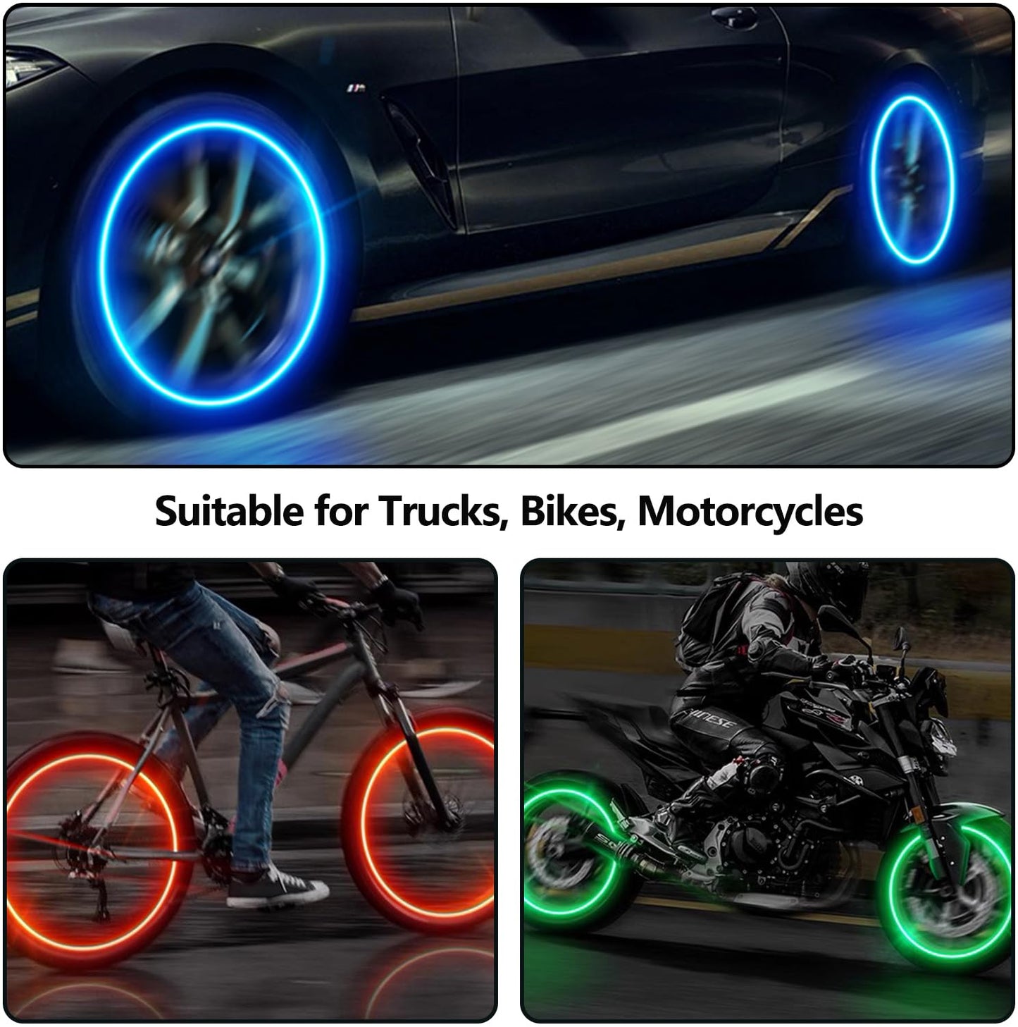 🎁 Get One Set for Free! ✨💥Glow-in-the-dark valve caps (tire valve caps) 🚗💫