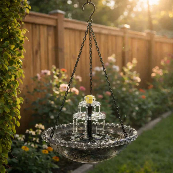 🔥💐SPRING DAY SALE- 50% OFF⚡50K+ SOLD!🐦Solar Cascade Hanging Bird Bath Fountain
