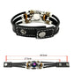 💥Last-day sale – 57% off ☪️Glow-in-the-dark leather zodiac sign bracelet for men and women (6.9/8.1 inches)♑️