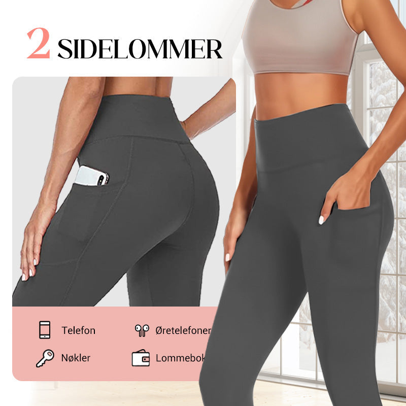 Leggings de yoga de cintura alta con refuerzo en los glúteos, control abdominal y bolsillo lateral.