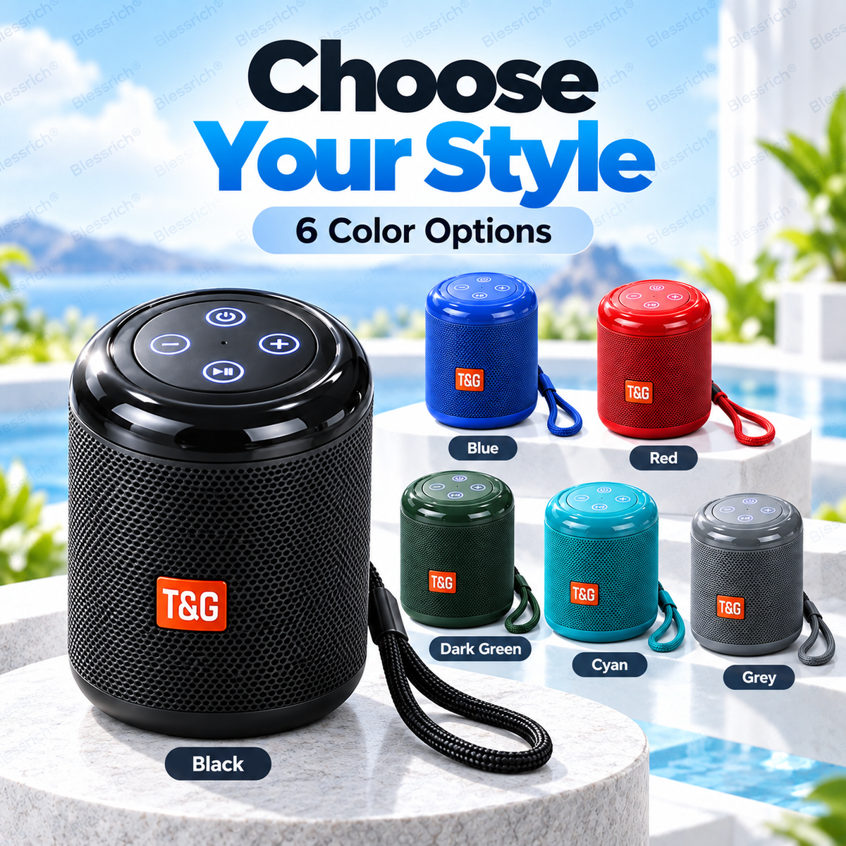 🥳2026 HOT SALE 🔥 50% OFF!Portable Bluetooth Speaker – Bluetooth 5.3, 5W clear sound, TF card + USB playback, hands-free calls. Compact, lightweight & easy to carry. Big sound anywhere! 🎶🔊