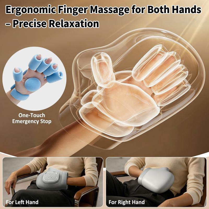 ⏳Time-Limited Special⏰Soothe Tired Hands & Wrists – Air Compression Massager with 3 Modes, 5 Intensities & Auto Timer.