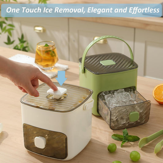 🧊Portable ice maker with lid and storage box (48 cubes)