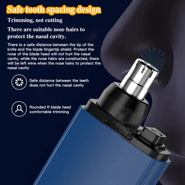 🎁 HOT SALE 57% OFF 💕 Rechargeable Portable Nose Hair Trimmer – Painless Precision, Built-In LED Light & USB-C Fast Charging – A Grooming Essential for Men ✨