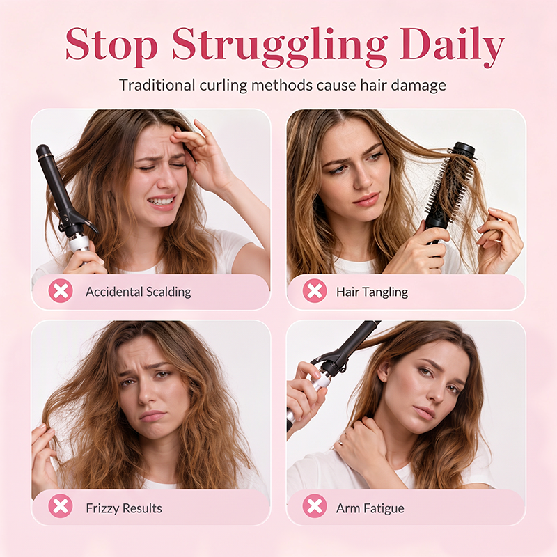 otating Auto Hair Curling Wand
