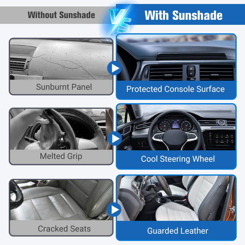 💎 Blocks 99% Heat & UV, Foldable Design for Instant Cool Interior & Dashboard Protection ☀️🚗