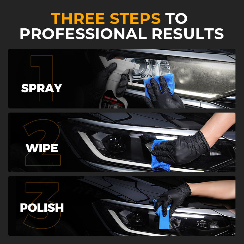 Professional Headlight Restorer 180 ml with Sponge 🧽🚗