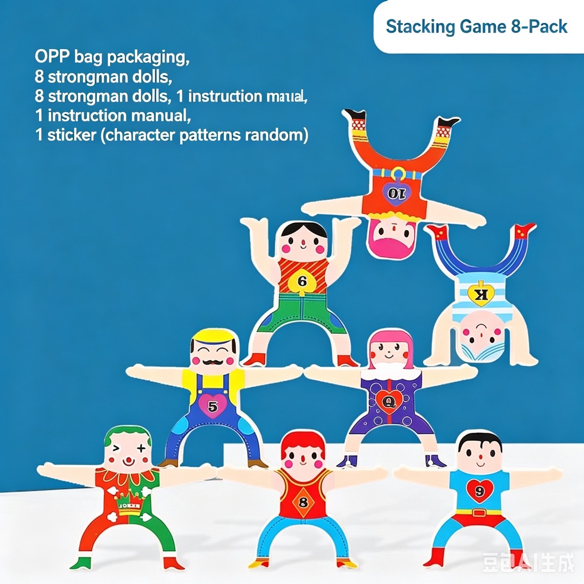 Children's DIY Balancing Building Blocks: Hercules Stacking Game for Boys and Girls, Stacking Fun Educational Toy Made of Plastic
