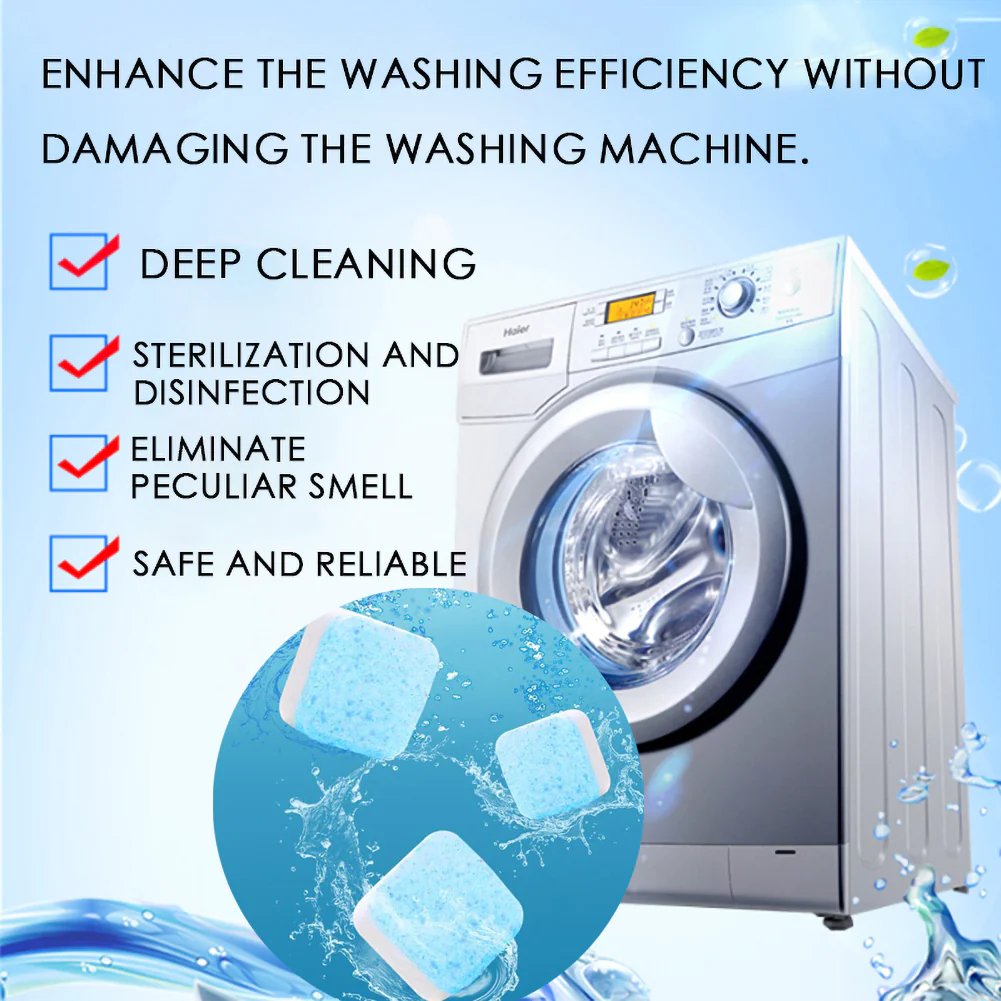 🔥Solange der Vorrat reicht 37 % Rabatt!🎉Washing Machine Deep Cleaner Tablets ( Buy 2 Get 3 FREE )