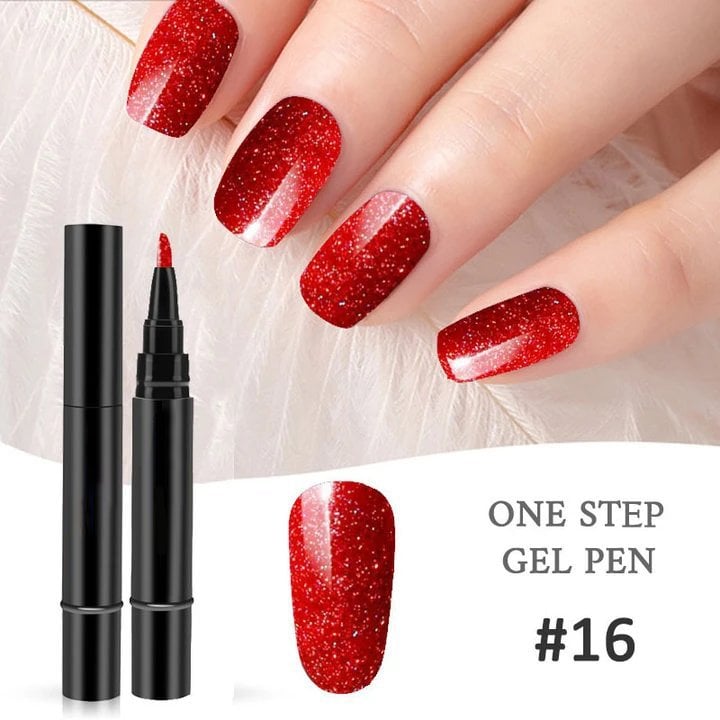 💅 Limited Time Buy 1 Get 1 Free - ＄14.99! ✨One Step Nail Gel Pen🎨Free handheld mini UV nail lamp💡