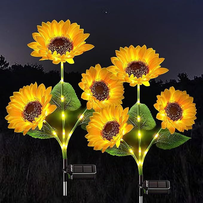🌻 LIMITED-TIME 50% OFF! ✨ Sunflower Solar Lights – Auto On/Off, 14H Glow, IP65 Waterproof ☀️