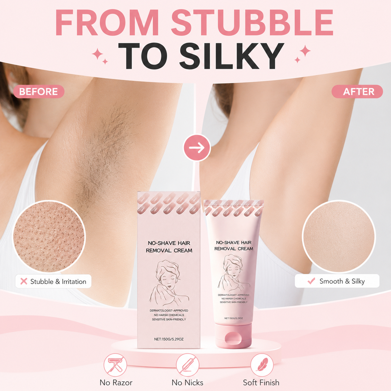 ⏰ SUMMER FLASH SALE – 57% OFF ☀️ Get Baby-Smooth Skin Instantly! Nourishing Depilatory Cream That Gently Removes Hair & Refines Texture. Stock Up Now! 🧴💖