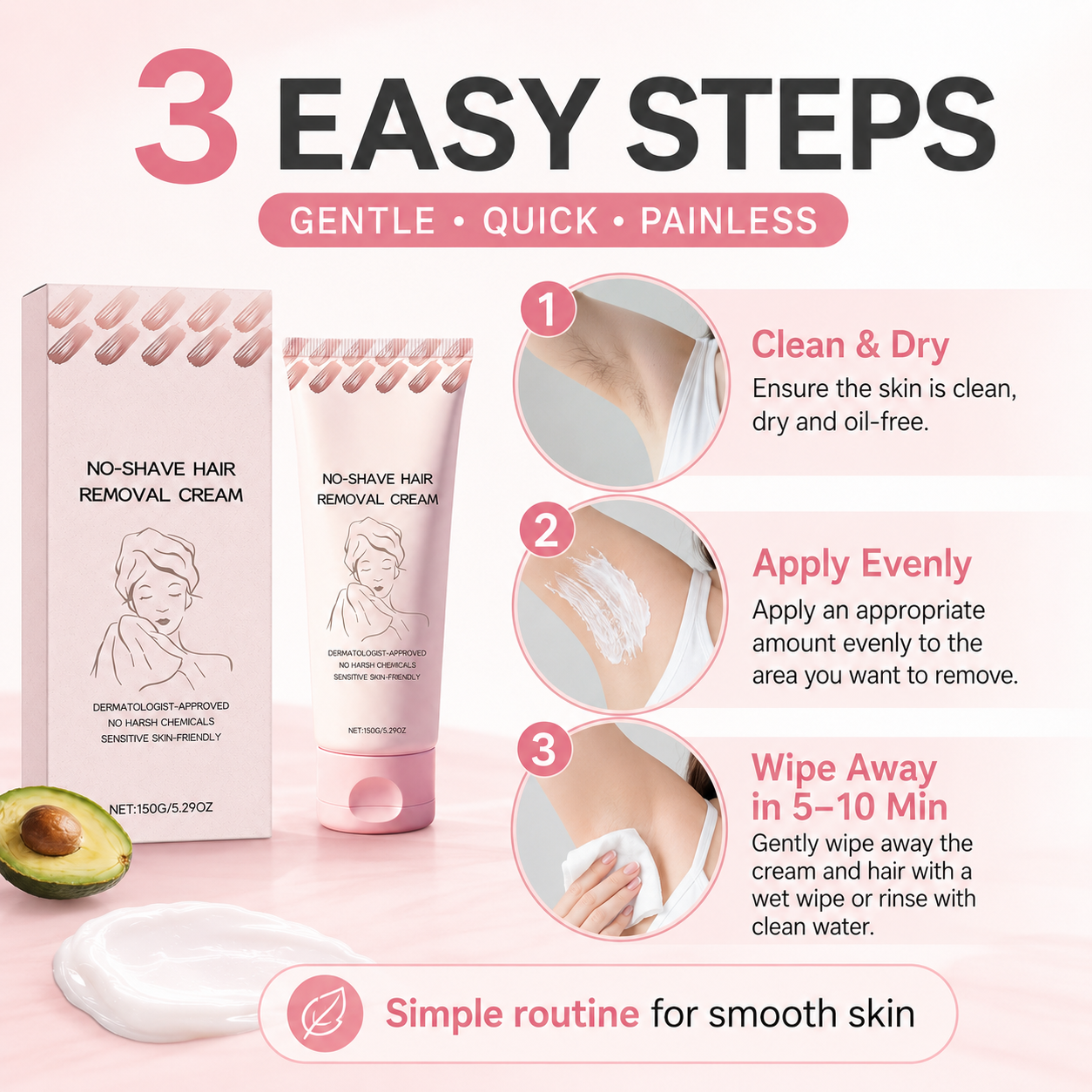 ⏰ SUMMER FLASH SALE – 57% OFF ☀️ Get Baby-Smooth Skin Instantly! Nourishing Depilatory Cream That Gently Removes Hair & Refines Texture. Stock Up Now! 🧴💖