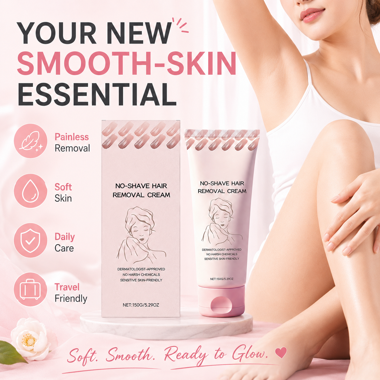 ⏰ SUMMER FLASH SALE – 57% OFF ☀️ Get Baby-Smooth Skin Instantly! Nourishing Depilatory Cream That Gently Removes Hair & Refines Texture. Stock Up Now! 🧴💖