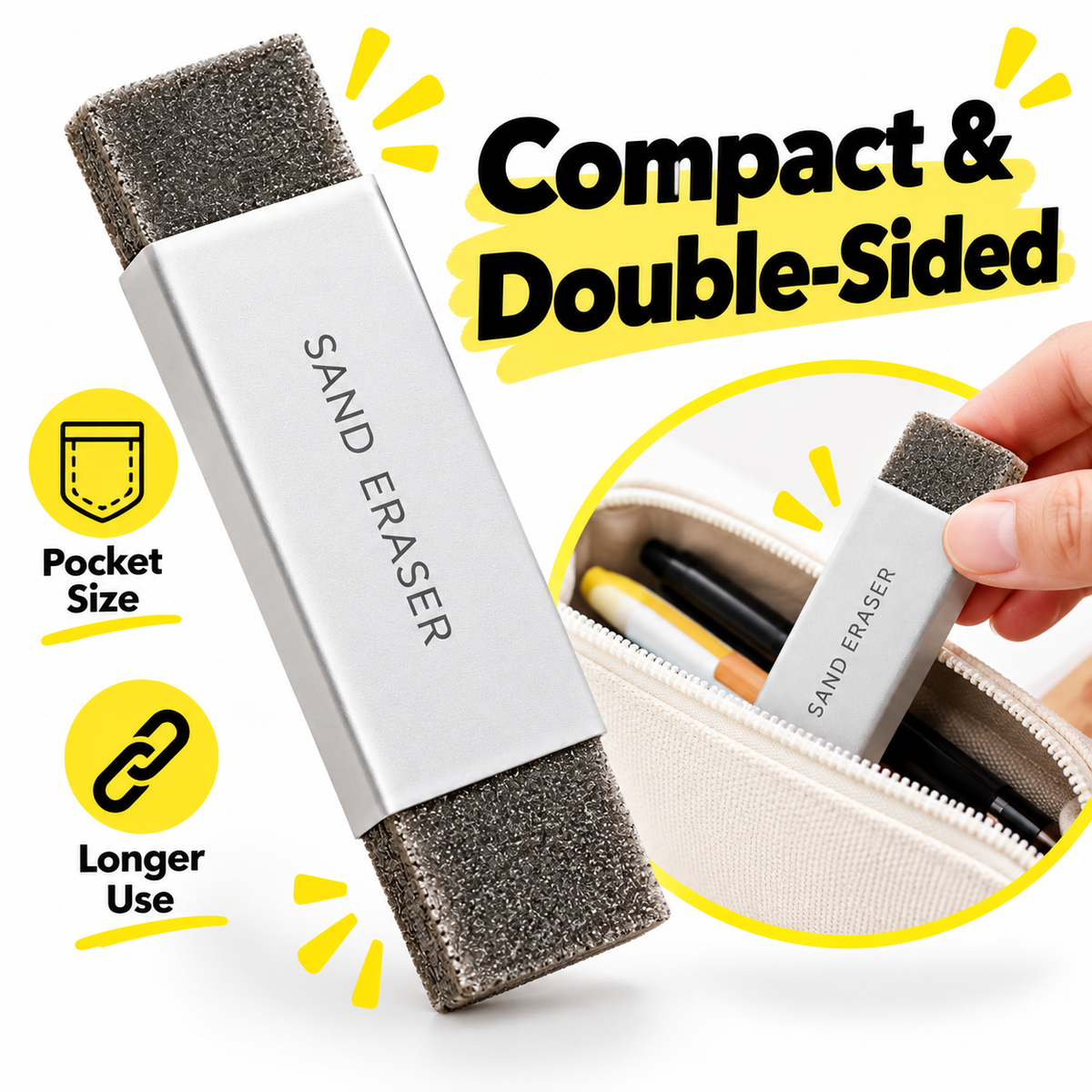 Frosted Eraser – For Students, Exams & Office Use