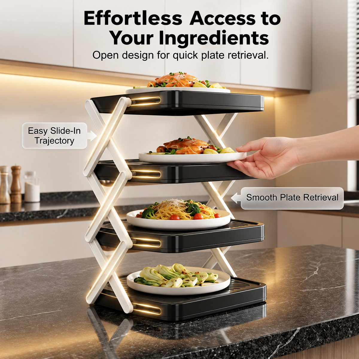 🍽️ 50% OFF NOW! 📦 4-Tier Bowl Storage Rack – Foldable, Stable & Maximizes Your Kitchen Space