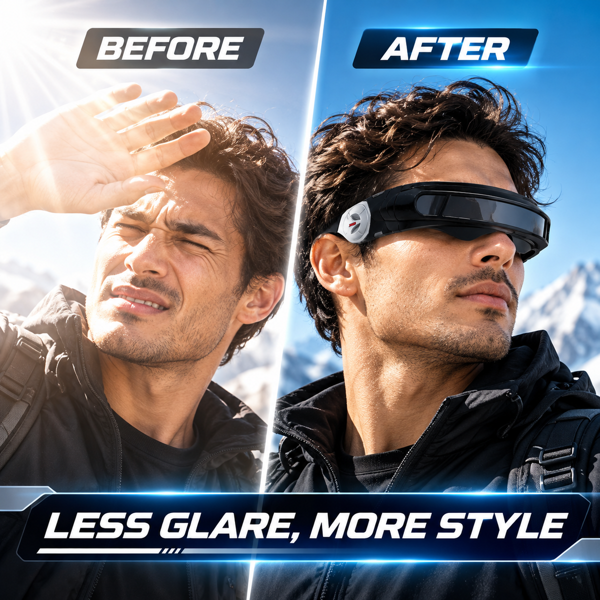 Space Goggles — Retro Punk UV400 Laser Eye Sunglasses for Outdoor Sports