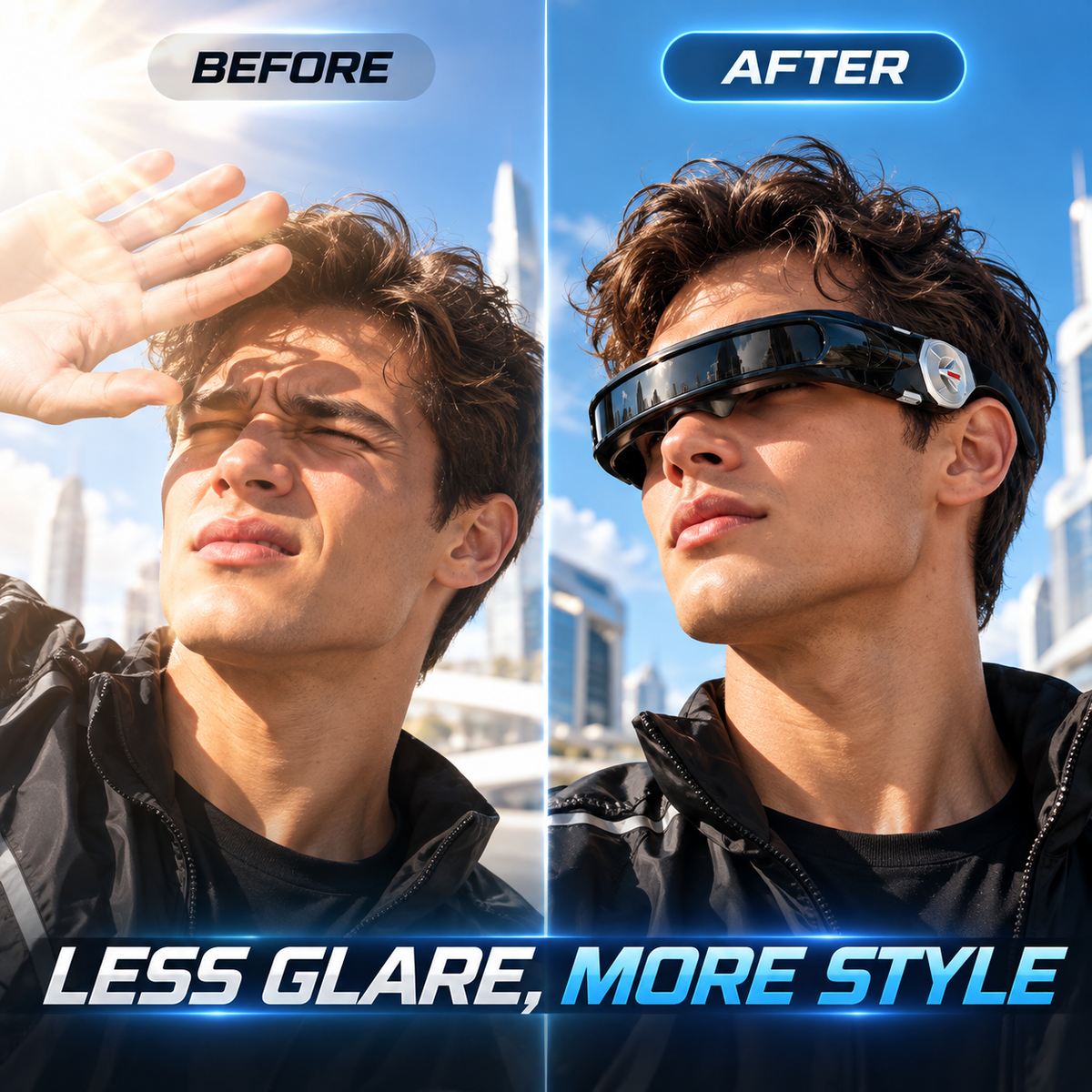 Space Goggles — Retro Punk UV400 Laser Eye Sunglasses for Outdoor Sports