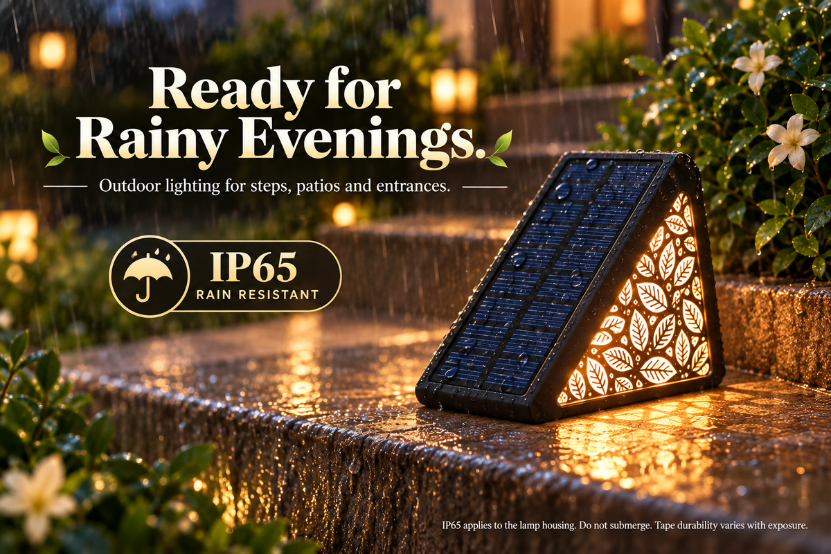 🌙 50% OFF NOW! Solar Motion Sensor Step Lights – Warm Floral Glow Outdoor Stair Lights, Automatic Night Lighting, No Wiring Required for Gardens, Decks & Pathways