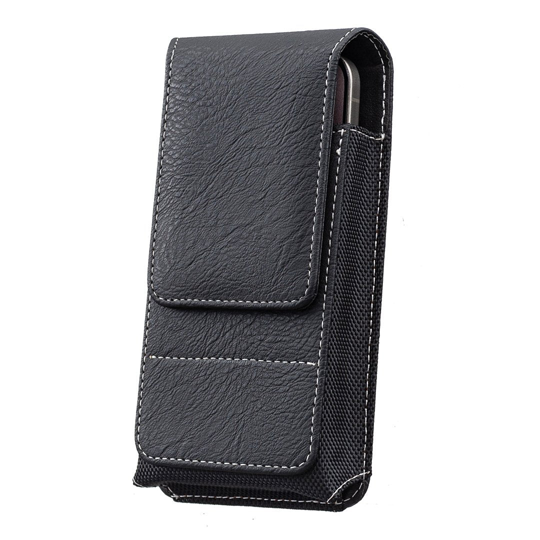 Belt Phone Holder with Magnetic Closure – Sturdy Smartphone Holster with Clip, Belt Loop & Card Slot