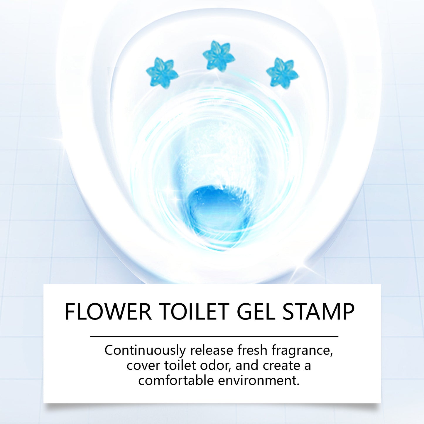 Toilet Gel Deodorant Flower — Household Toilet Descaling, Deodorizing, Freshening, and Odor-Removing Toilet Cleaner