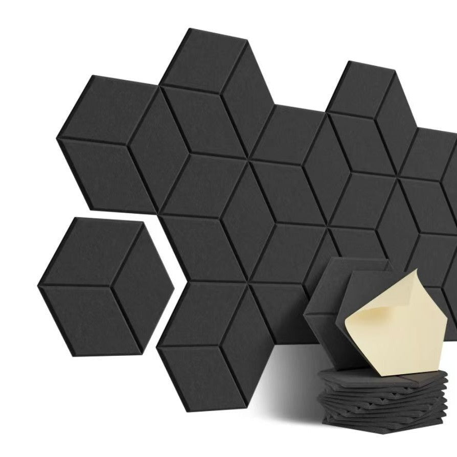 Self-Adhesive Acoustic Panels - Sound Insulating Foam Panels for High-Density Walls, Y-Shaped Liner Design, Flame Retardant, Noise Absorption, Echo Elimination
