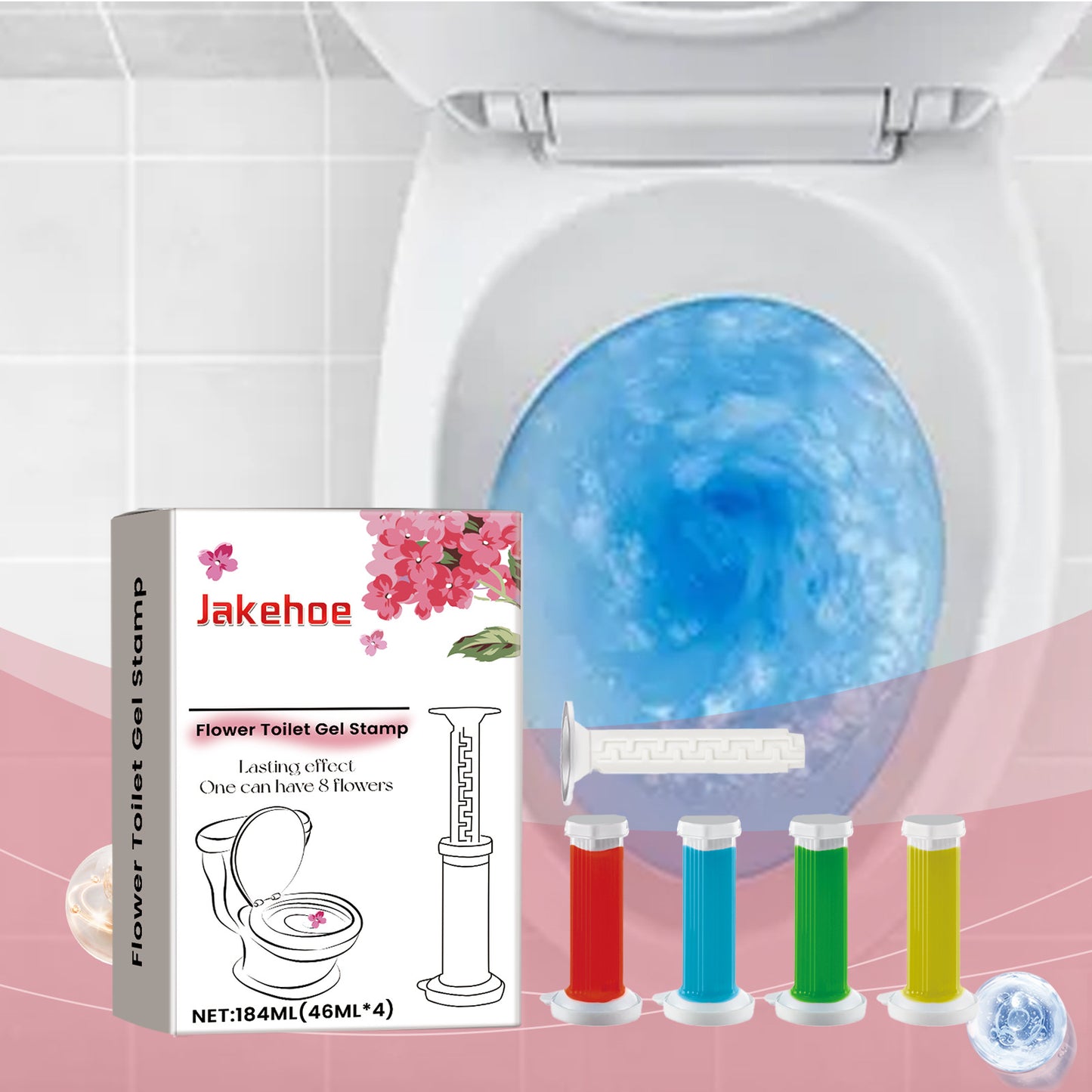 Toilet Gel Deodorant Flower — Household Toilet Descaling, Deodorizing, Freshening, and Odor-Removing Toilet Cleaner