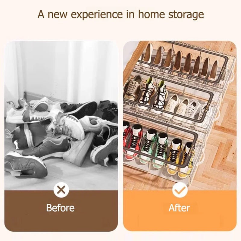 PVC Shoe Storage Box - Waterproof & Foldable