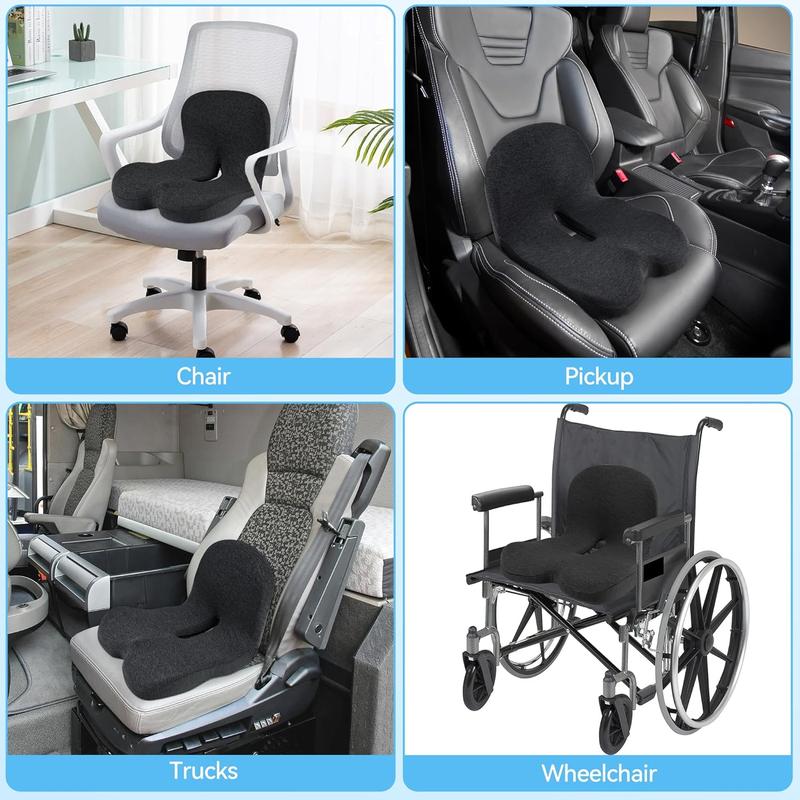 💺 60% OFF NOW! 💎 Non-Slip Memory Foam Seat Cushion – Sciatica Relief, Breathable Mesh & Universal Fit 🪑