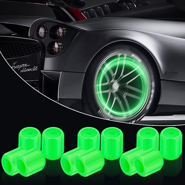 🎁 Get One Set for Free! ✨💥Glow-in-the-dark valve caps (tire valve caps) 🚗💫