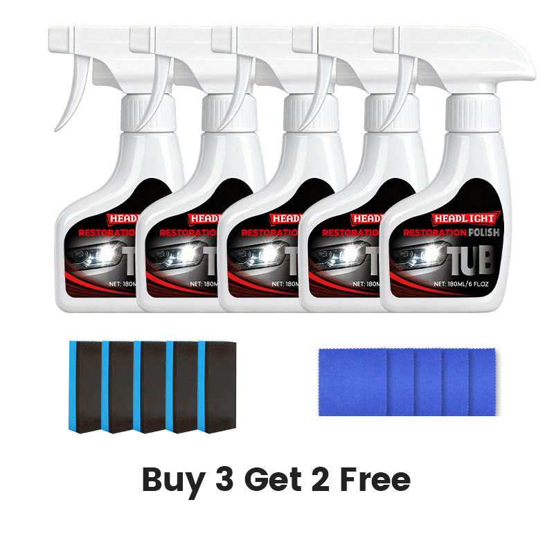 Professional Headlight Restorer 180 ml with Sponge 🧽🚗