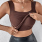 💐Women's U Neck Tank Tops with Built-In Bra