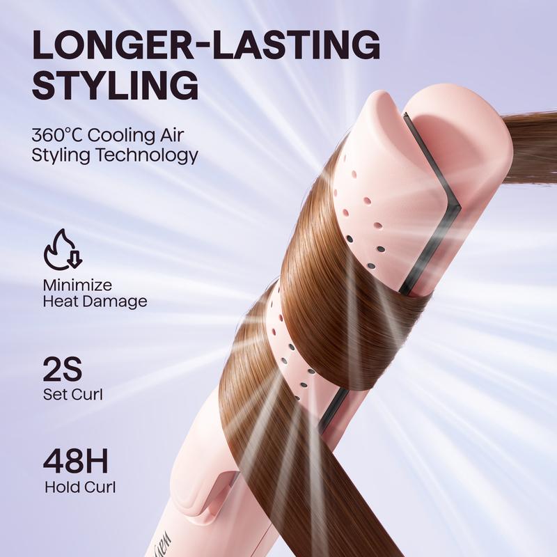 📢Today Only: 70% Off🏆Cool Curl Airflow Styler, 2 in 1 Flat Iron and Curling Iron