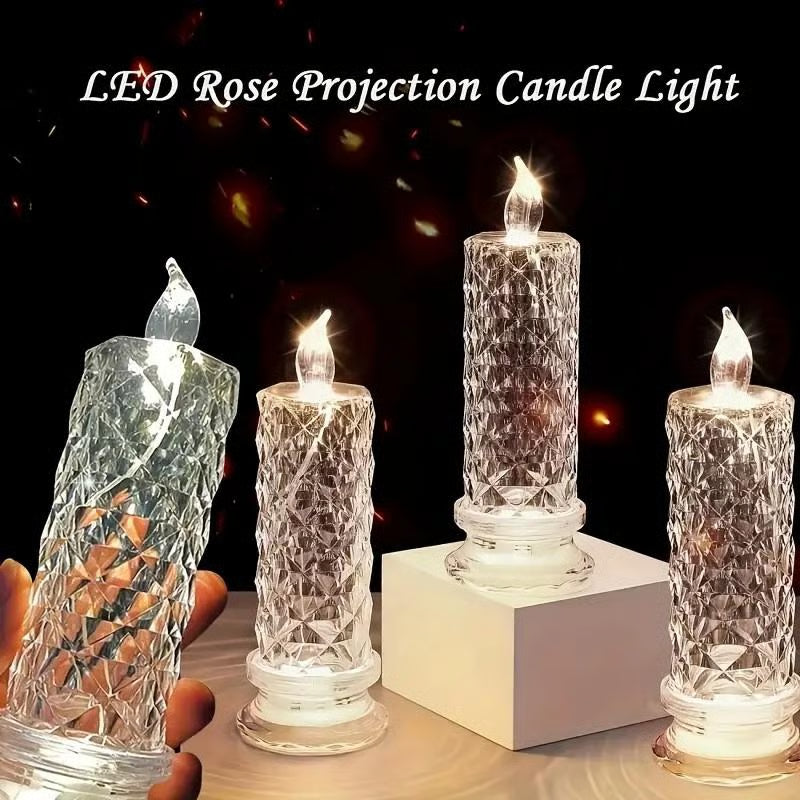 🔥Last Day 50% OFF🎁Set of 4 LED Crystal Candle Lights