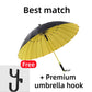 Self-Retractable Weather-Resistant Umbrella with Waterproof Cover