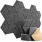 Self-Adhesive Acoustic Panels - Sound Insulating Foam Panels for High-Density Walls, Y-Shaped Liner Design, Flame Retardant, Noise Absorption, Echo Elimination