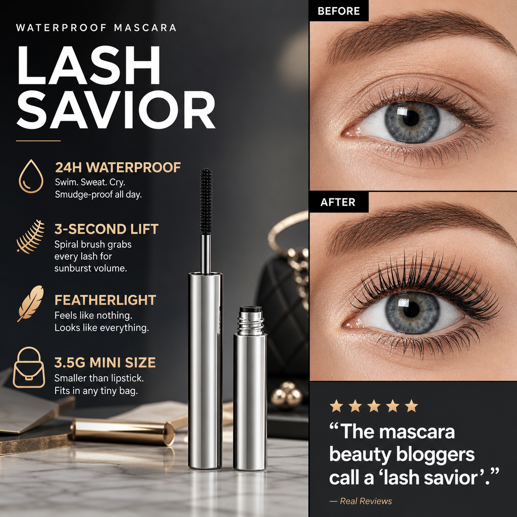 🌟LAST DAY SALE: ONLY 14.99＄!!🎁✨ Waterproof Curling & Lengthening Mascara ✨
