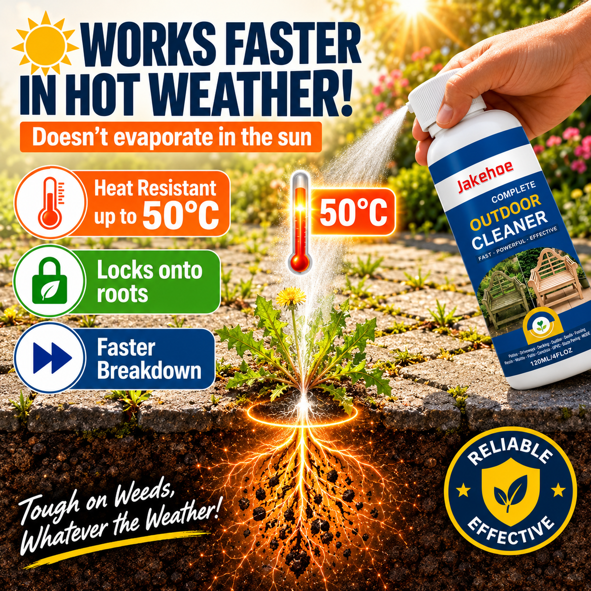 📢50% OFF!🏆Multi-Surface Stone Cleaner – Effectively eliminates moss, black spots, and hard water stains, plus effortlessly handles weeds growing in cracks and joints