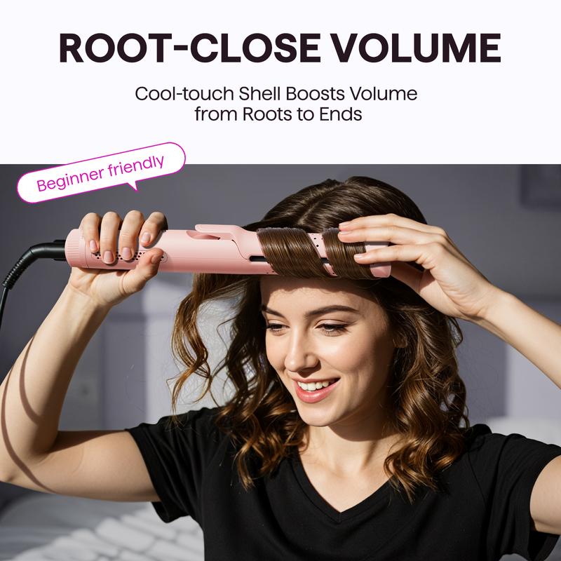 📢Today Only: 70% Off🏆Cool Curl Airflow Styler, 2 in 1 Flat Iron and Curling Iron
