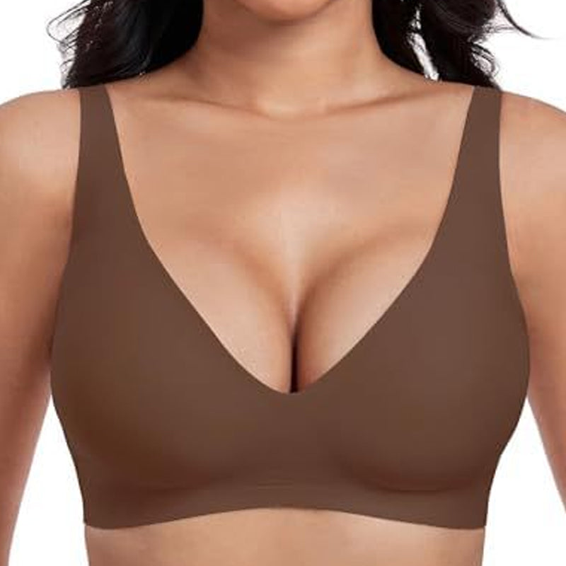 ⏳LAST DAY SALE 57% OFF💕Womens Comfortable Wireless Bralettes Seamless Deep V Everyday Bra